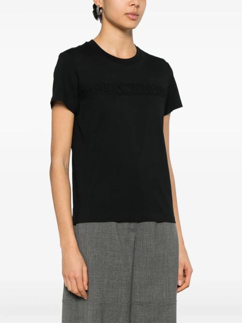 Moncler logo-embroidered T-shirt - Black