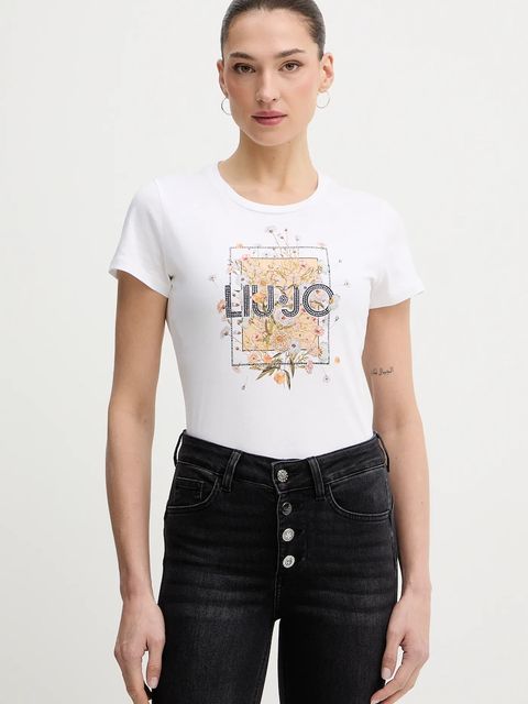 Liu Jo t-shirt bawełniany damski kolor biały WA6493 JS923 - zdjęcie produktu nr 1