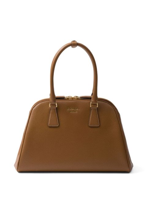 Prada medium Saffiano leather tote bag - Brown - zdjęcie produktu nr 1