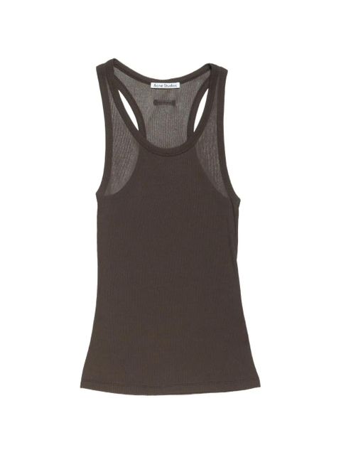 Acne Studios ribbed-knit tank top - Brown - zdjęcie produktu nr 1