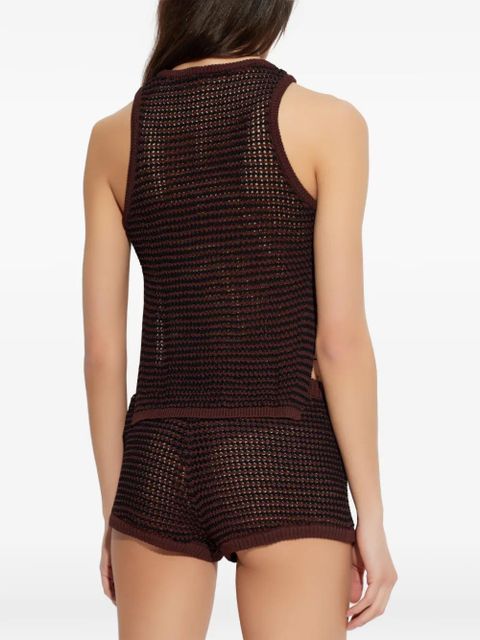 Bond-eye Asher open-knit top - Brown