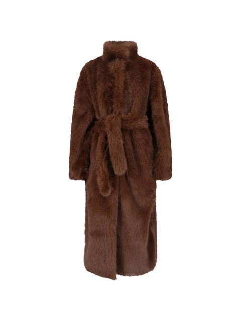 The Frankie Shop Ravello faux-fur coat - Brown