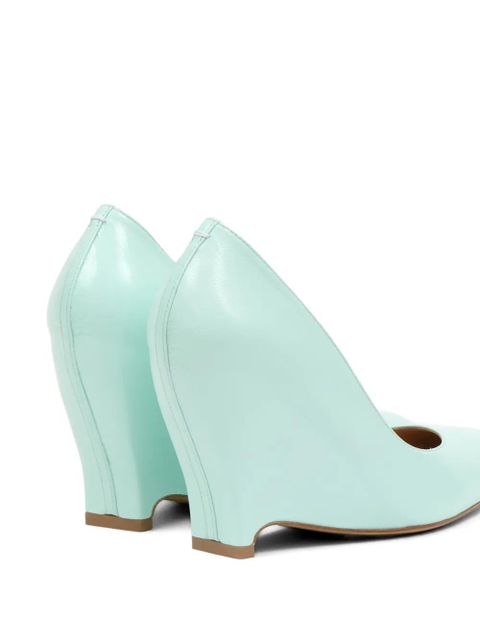 Maison Margiela pointed-toe leather pumps - Blue