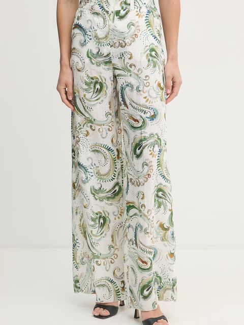 Marella spodnie wide leg damskie lniane DOMINO - zdjęcie produktu nr 1