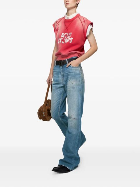 Acne Studios flared patch trousers - Blue