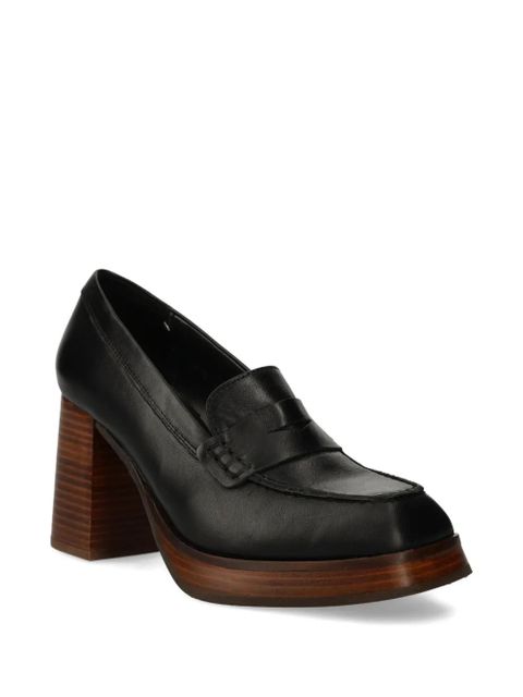 ALOHAS 90mm block-heel penny-strap pumps - Black