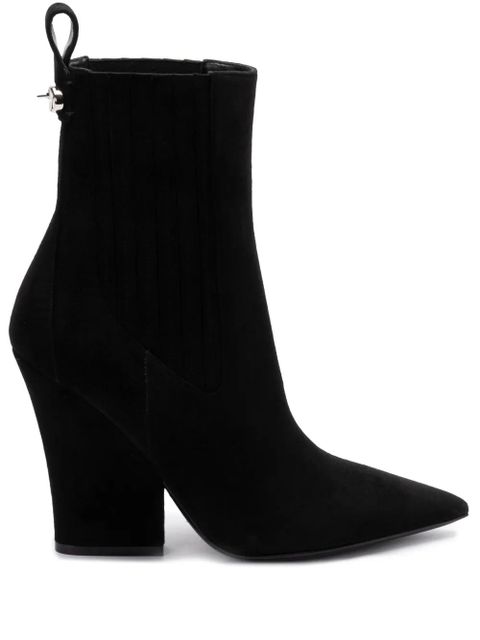 Valentino Garavani VLogo suede boots - Black - zdjęcie produktu nr 1