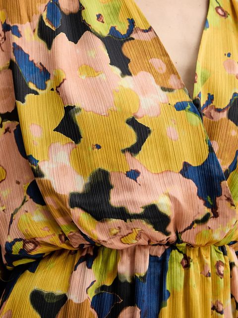 Morgan sukienka kolor żółty maxi rozkloszowana RGINO.F