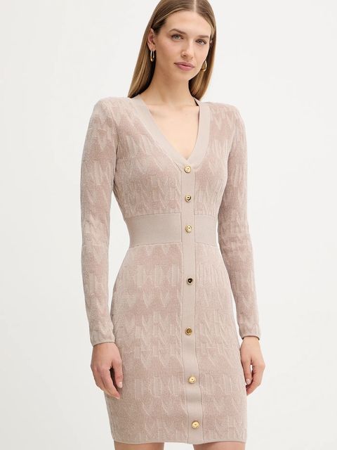 Marciano by Guess sukienka ADELE kolor beżowy mini dopasowana 5BGK04 5661Z - zdjęcie produktu nr 1