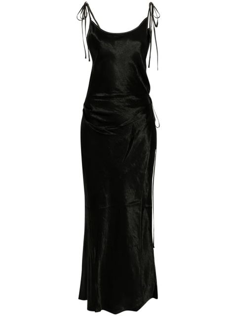 Acne Studios crinkled satin dress - Black - zdjęcie produktu nr 1