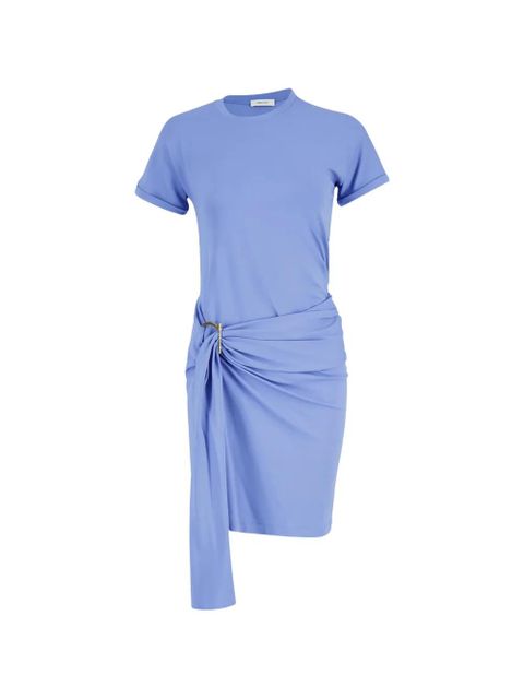 Ferragamo ring-detail draped mini dress - Purple - zdjęcie produktu nr 1