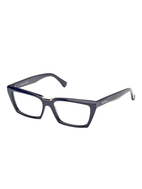 Max Mara Eyewear geometric-framed glasses - Blue - zdjęcie produktu nr 2
