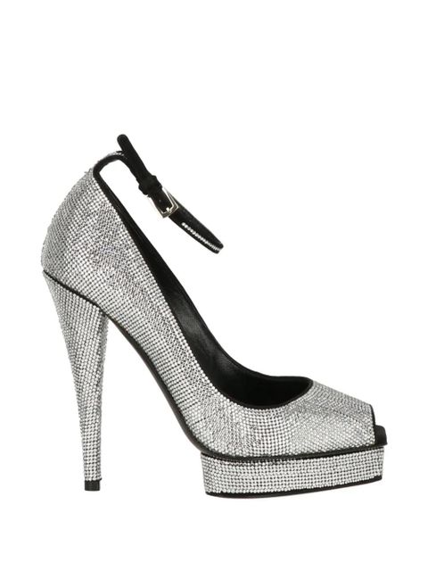 TOM FORD crystal-embellished platform sandals - Silver - zdjęcie produktu nr 1