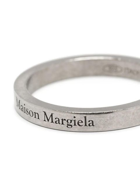 Maison Margiela engraved-logo ring - Silver