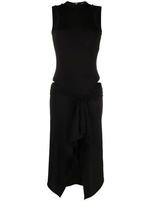 The Attico asymmetric cut-out jersey dress - Black - zdjęcie produktu nr 1
