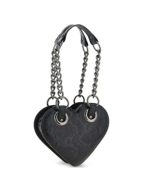 Vivienne Westwood Juliet heart leather shoulder bag - Black