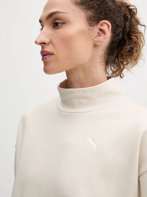 Puma bluza damska kolor beżowy gładka 688152