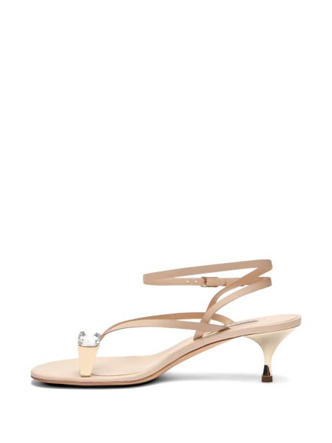 Casadei Julia leather sandals - Neutrals