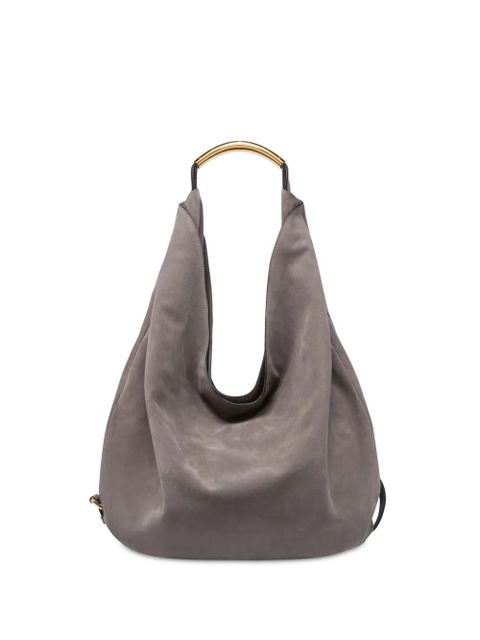Moschino Handle Me leather shoulder bag - Grey - zdjęcie produktu nr 1