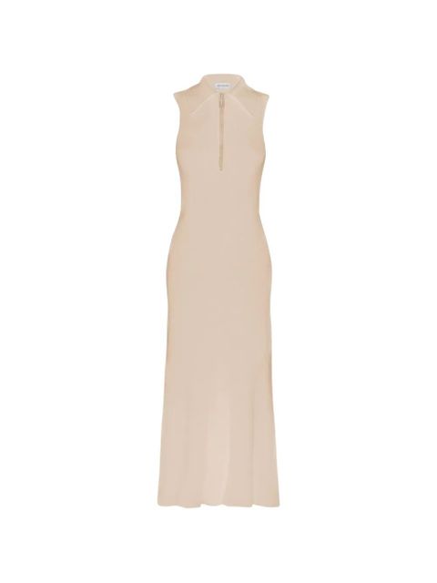 Victoria Beckham Mira zip-up midi dress - Neutrals - zdjęcie produktu nr 1