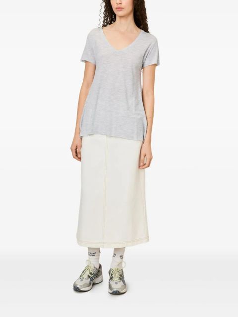 American Vintage Jacksonville V-neck short-sleeved T-shirt - Grey - zdjęcie produktu nr 2