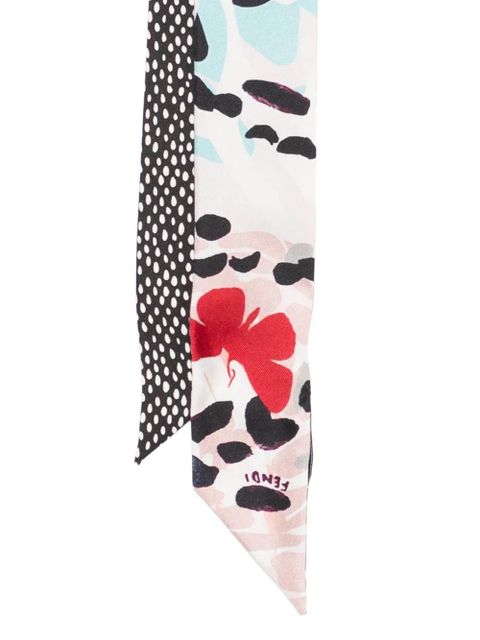 FENDI polka-dot graphic scarf - Neutrals