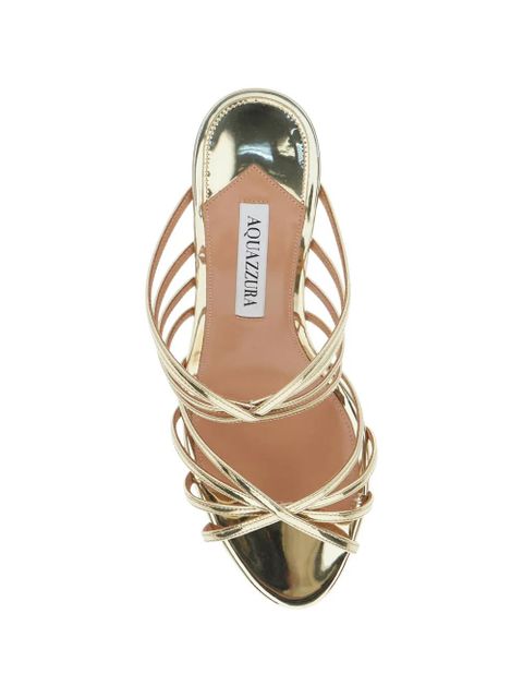 Aquazzura 75mm Tell Me heeled sandals - Gold