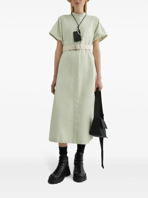 Jil Sander belted midi dress - Green - zdjęcie produktu nr 2