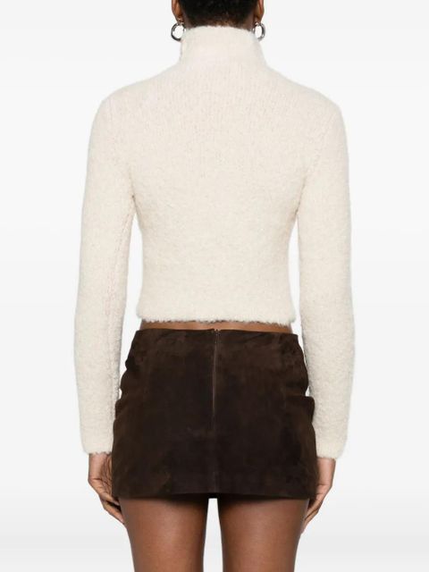 Diesel zip-front cardigan - White