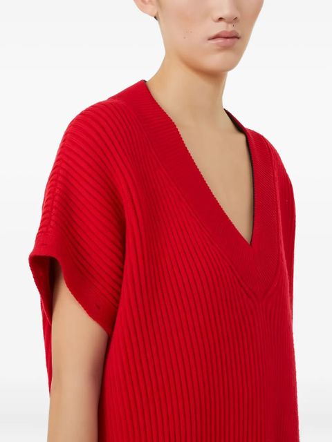 Sportmax V-neck button-detail sweater - Red