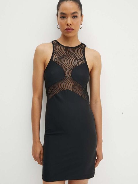 Rotate sukienka Stretchy Mini Dress kolor czarny mini dopasowana 112913100