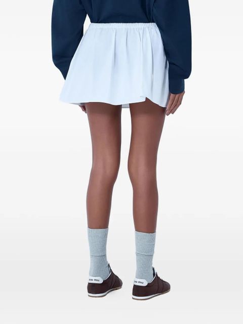 Miu Miu drawstring flap-pocket mini skirt - White