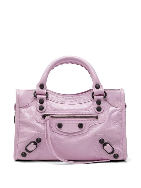 Balenciaga Le City studded zip mini bag - Pink - zdjęcie produktu nr 1