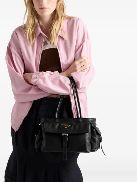 Prada medium Explore leather tote bag - Black - zdjęcie produktu nr 2