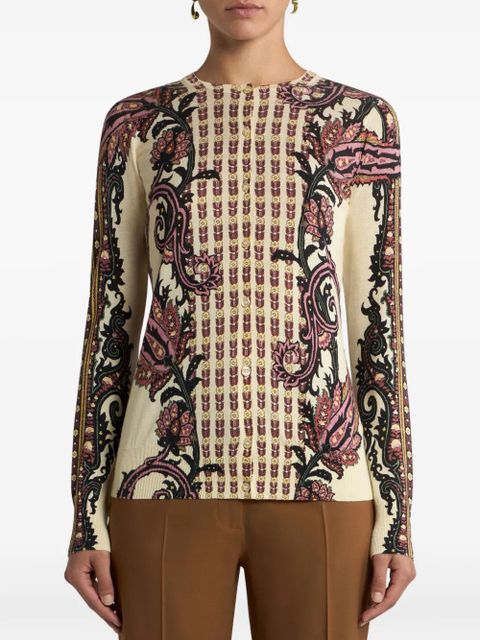 ETRO paisley-pattern cardigan - Neutrals