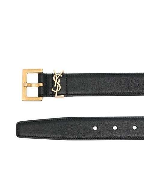 Saint Laurent logo-detail buckle belt - Black - zdjęcie produktu nr 2