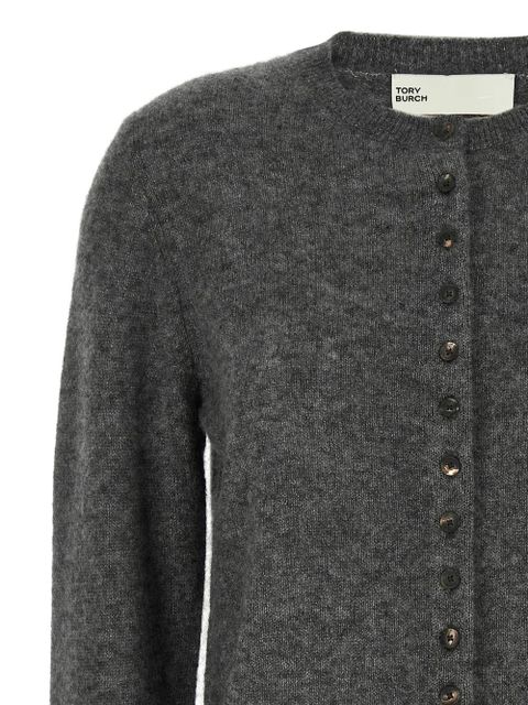 Tory Burch embroidery cardigan - Grey