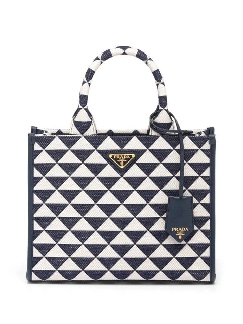 Prada small Symbole embroidered tote bag - Blue - zdjęcie produktu nr 1