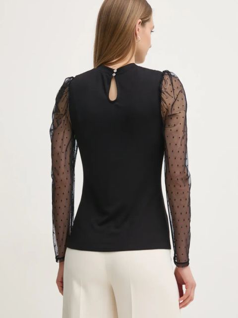 Morgan bluzka TSAGE damska kolor czarny wzorzysta TSAGE