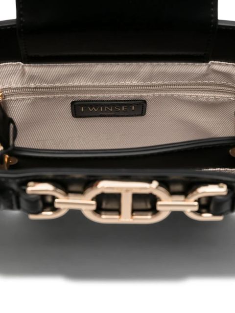 TWINSET chain-link bucket bag - Black