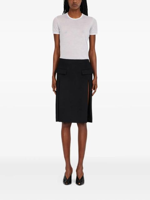 Ferragamo double-slit midi skirt - Black