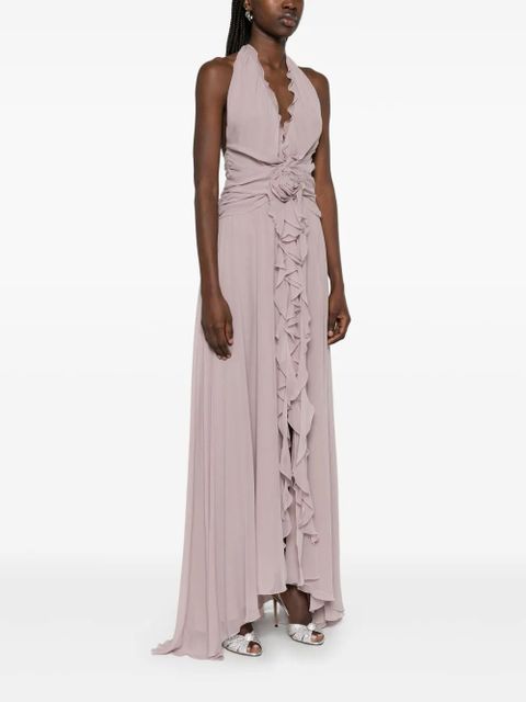 Blumarine georgette dress - Grey