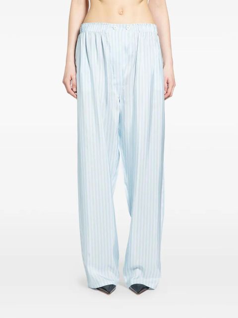 Prada striped silk trousers - Blue - zdjęcie produktu nr 1