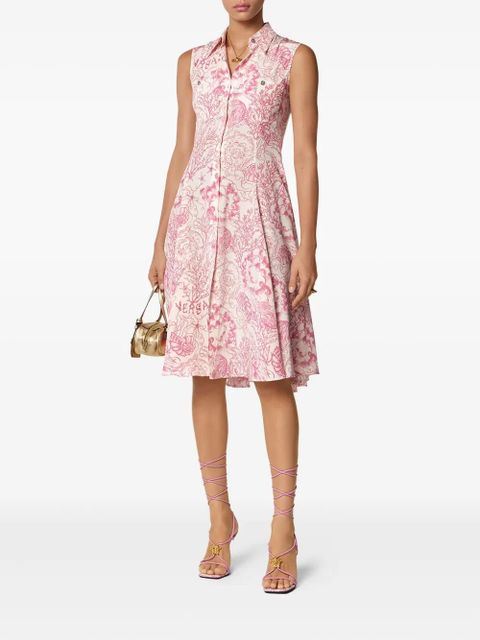 Versace Underwater Barocco midi shirt dress - Neutrals