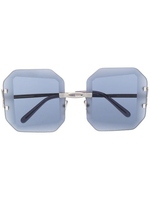 Marni Eyewear oversized square-frame sunglasses - Blue