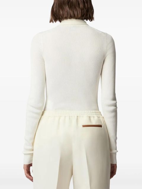 Tod's roll-neck ribbed-knit jumper - White - zdjęcie produktu nr 2