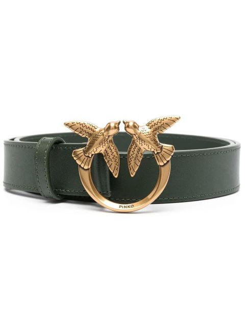 PINKO Love Birds leather belt - Green - zdjęcie produktu nr 1