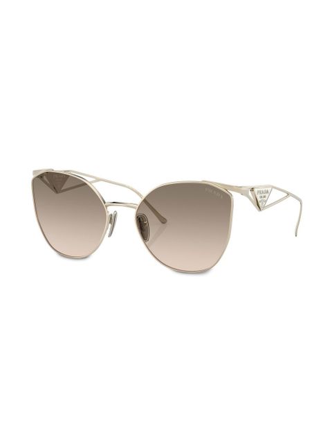 Prada Eyewear logo cat-eye frame sunglasses - Gold - zdjęcie produktu nr 2