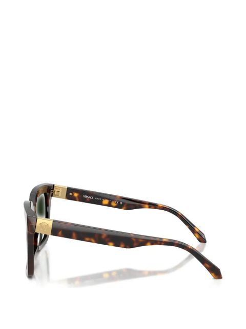 Versace Eyewear square-frame logo sunglasses - Brown
