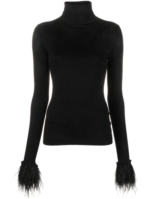 MANURÍ Elektra roll-neck knitted top - Black - zdjęcie produktu nr 1
